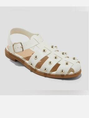 NWT Universal Thread Winnie White Studded  Sandals